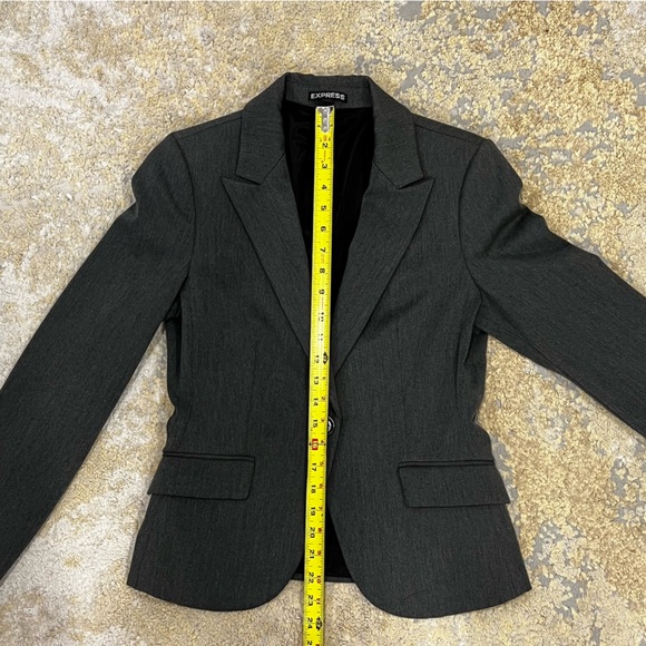EXPRESS Women’s 6 Stretch Gray Single-Button Double Vent Blazer - Picture 6 of 12